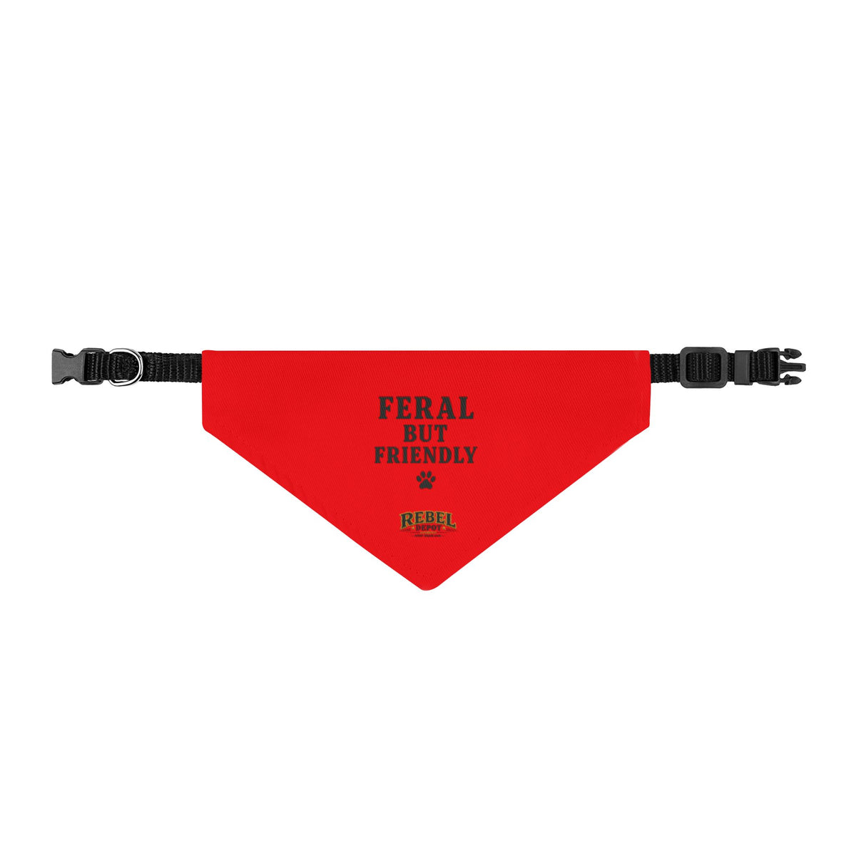Feral But Friendly  Clip-on Pet Bandana