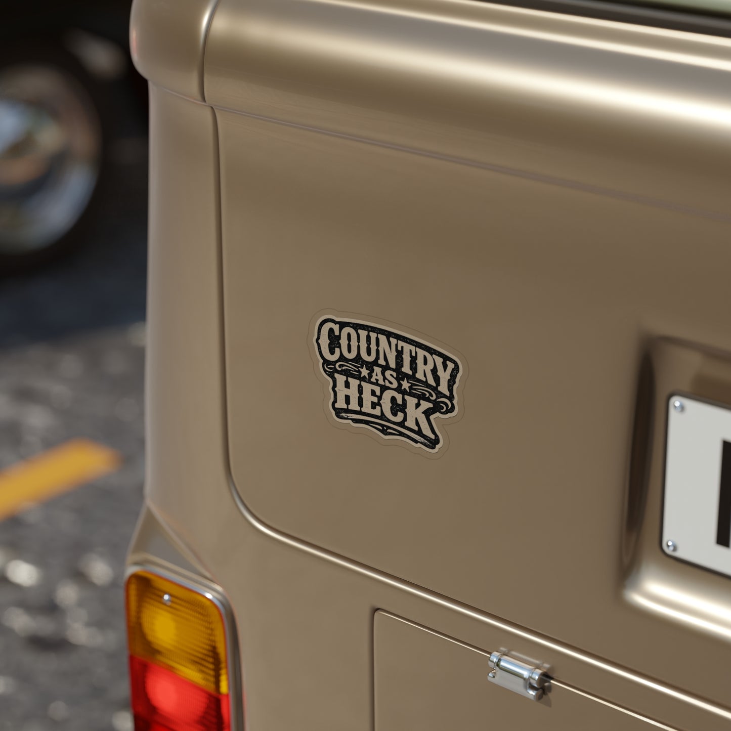 Country As Heck  Transparent Outdoor Vinyl