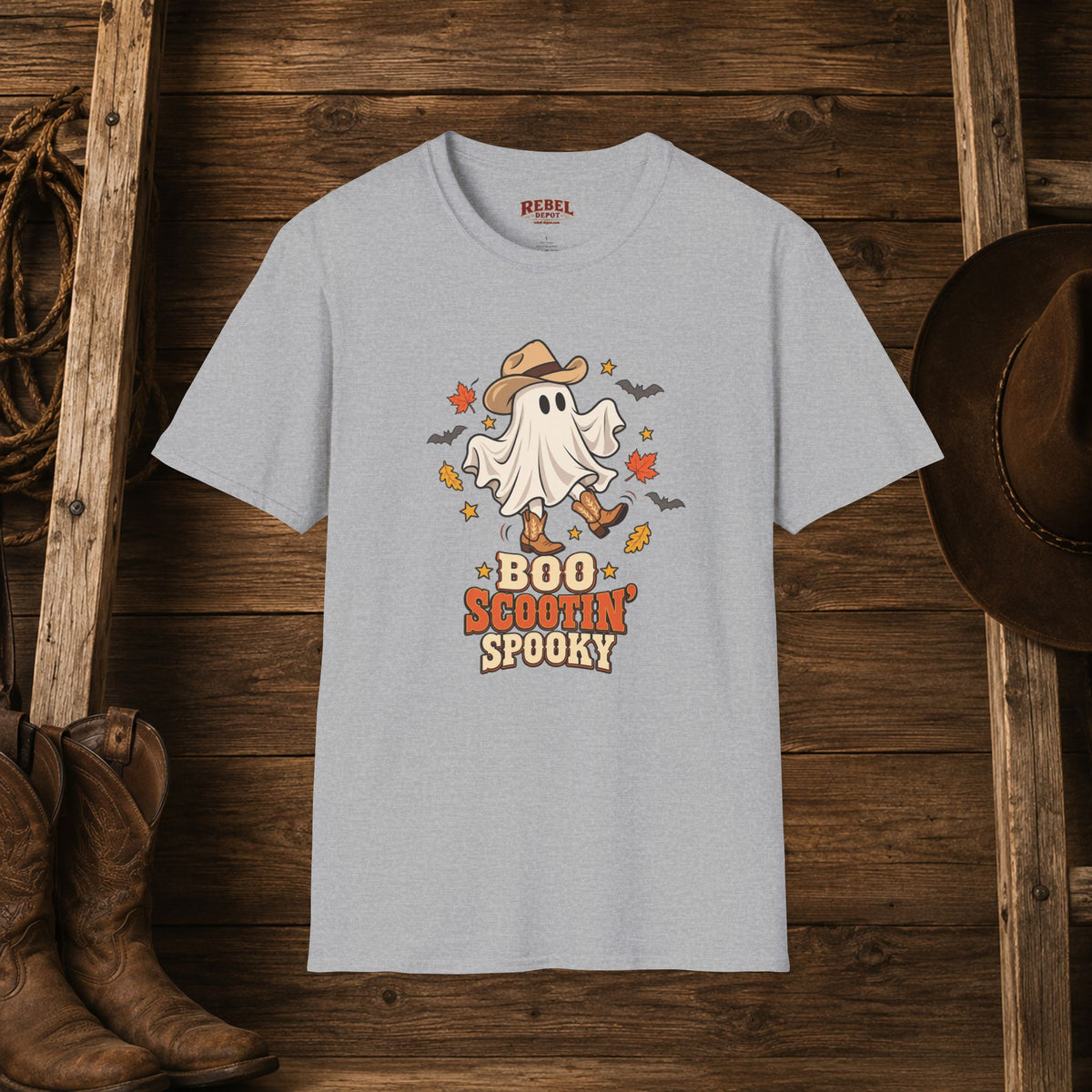 Boo Scootin Spooky   Adult Size T-Shirt