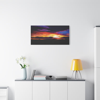 Pasture Sunset Matte Canvas Art