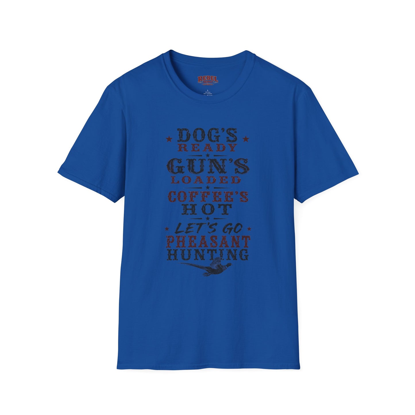 Dog Gun Pheasant  Adult Size T-Shirt