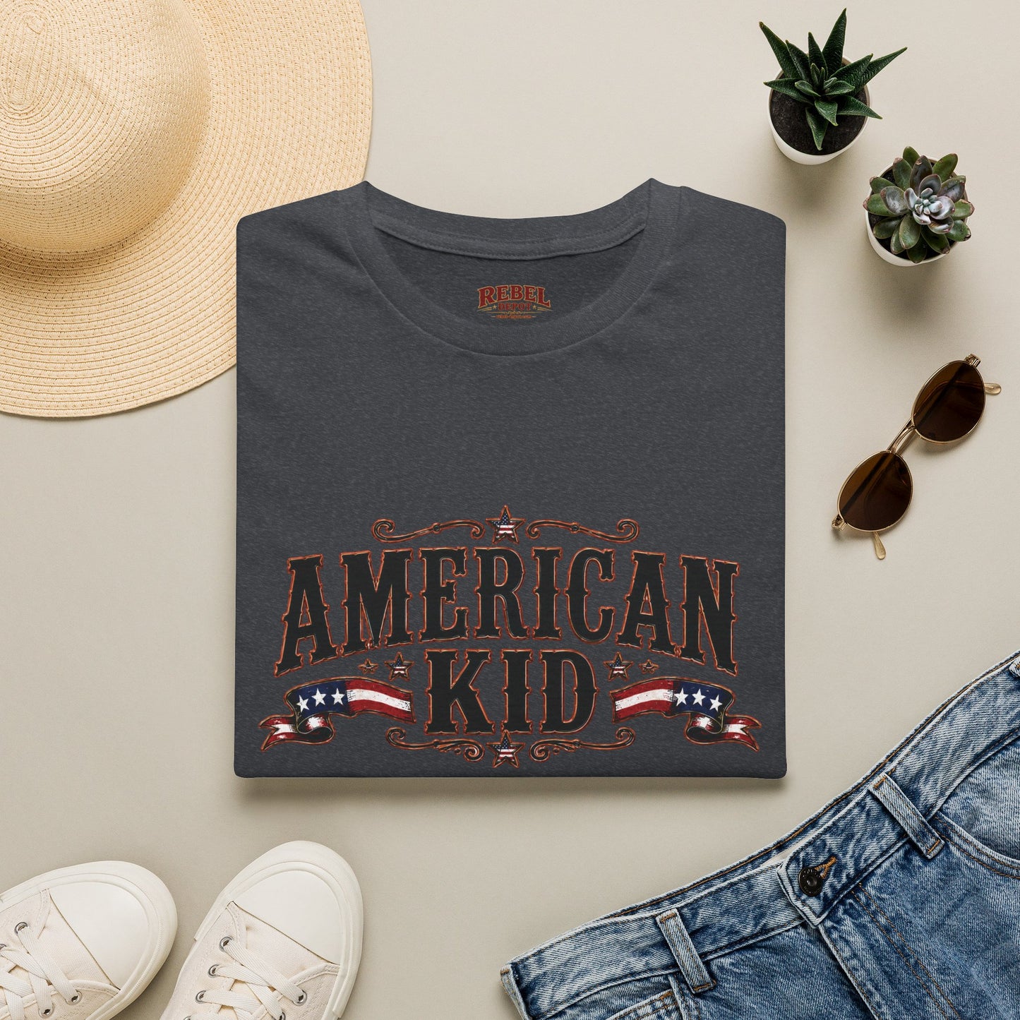 American Kid Patriot  Adult Size T-Shirt