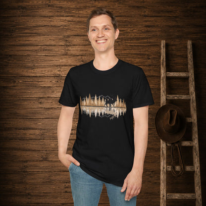 Elk Reflection   Adult Size T-Shirt