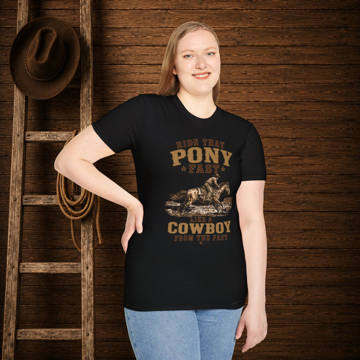 Ride That Pony Fast   Adult T-Shirt