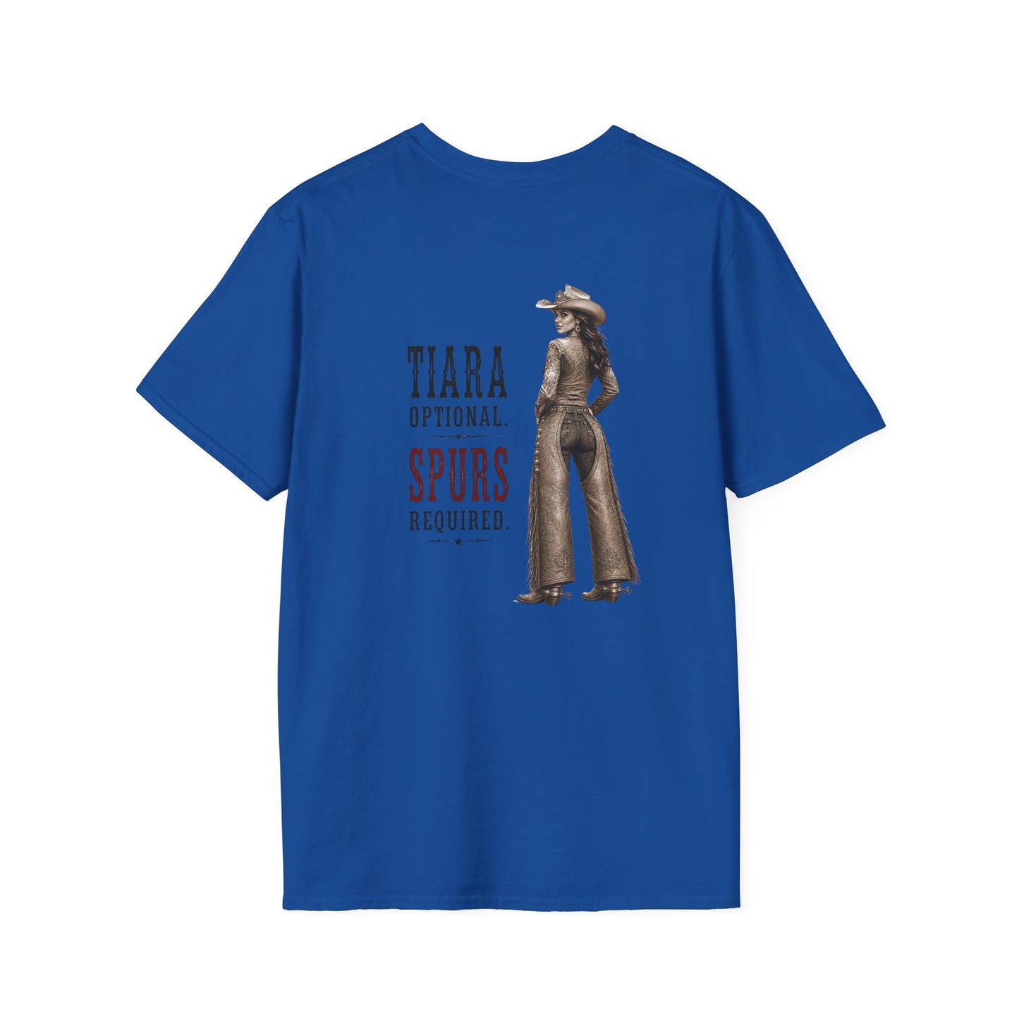 Tiara and Spurs Cowgirl (Back) T-Shirt