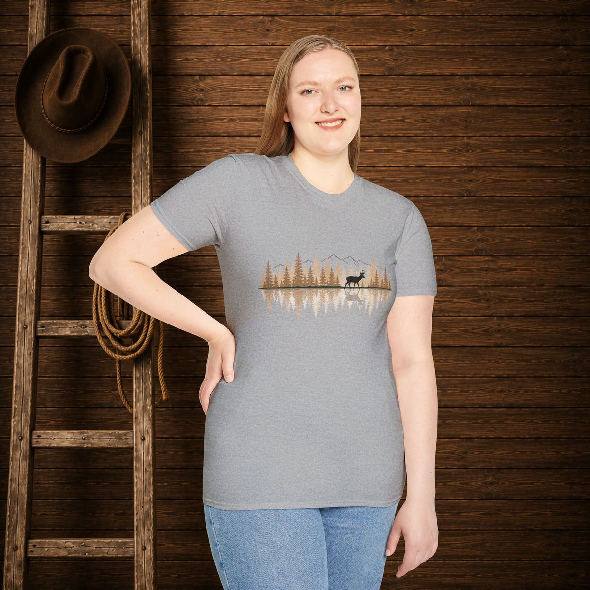 Pronghorn Reflection   Adult Size T-Shirt