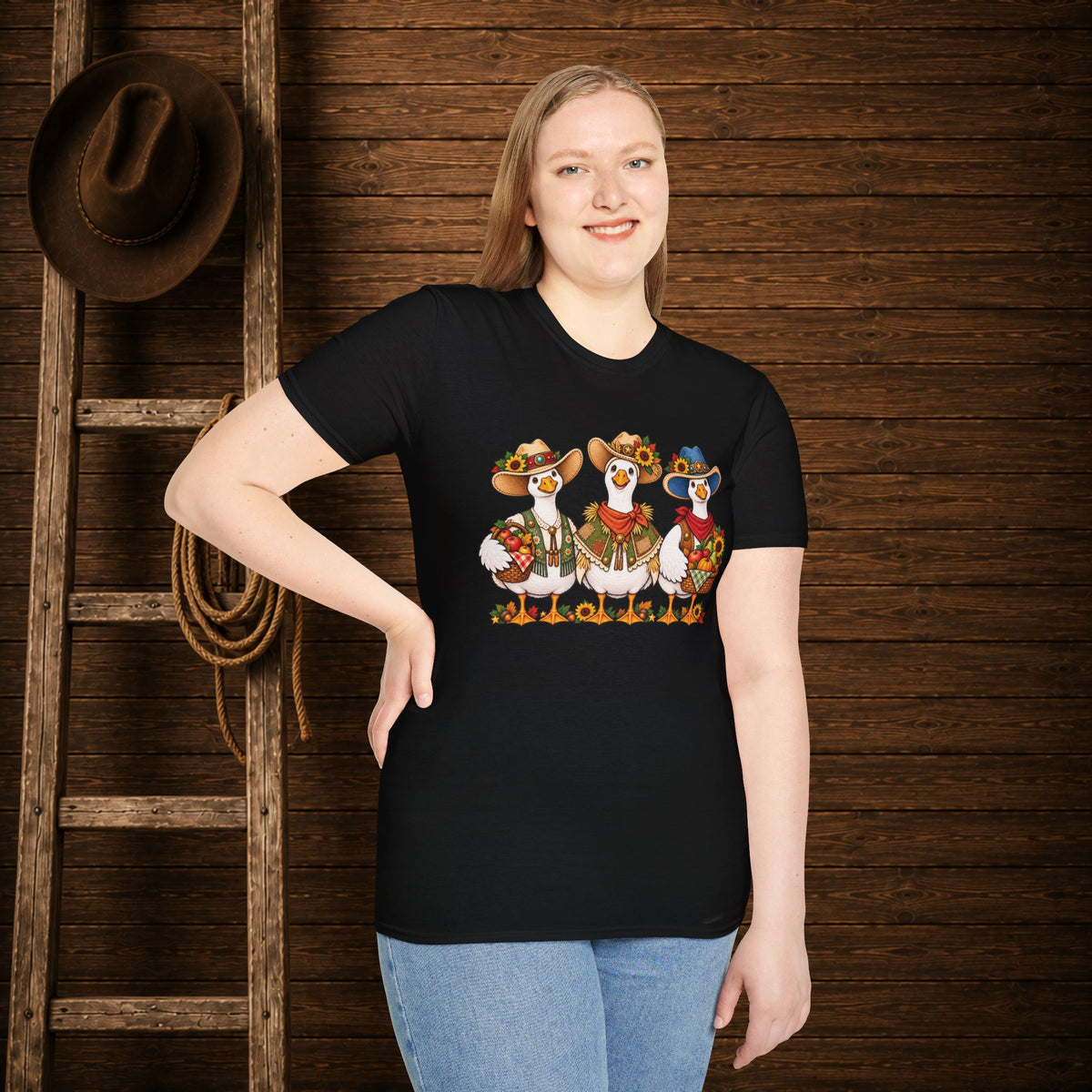 Fall Geese  Adult Size T-Shirt