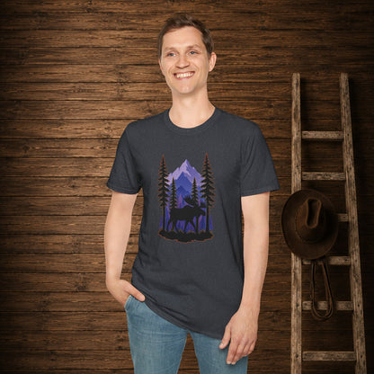 Twilight Moose   Adult Size T-Shirt