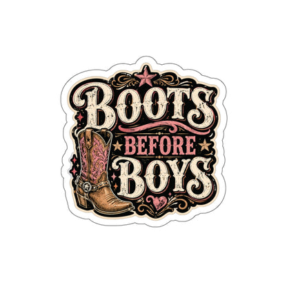 Boots Before Boys   Die-Cut Stickers