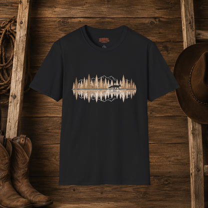 Fox Reflection   Adult Size T-Shirt