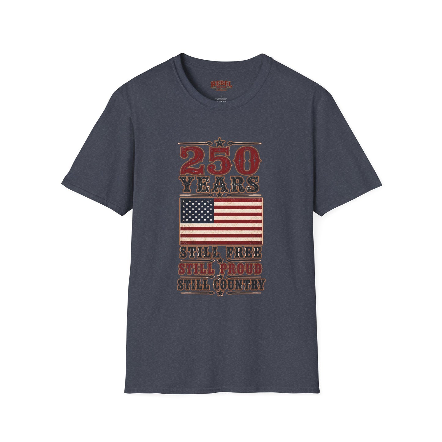 250 Years Free  Adult Size T-Shirt