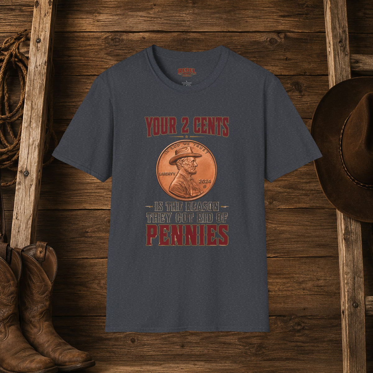 The Reason They Got Rid Of Pennies   Adult Size T-Shirt