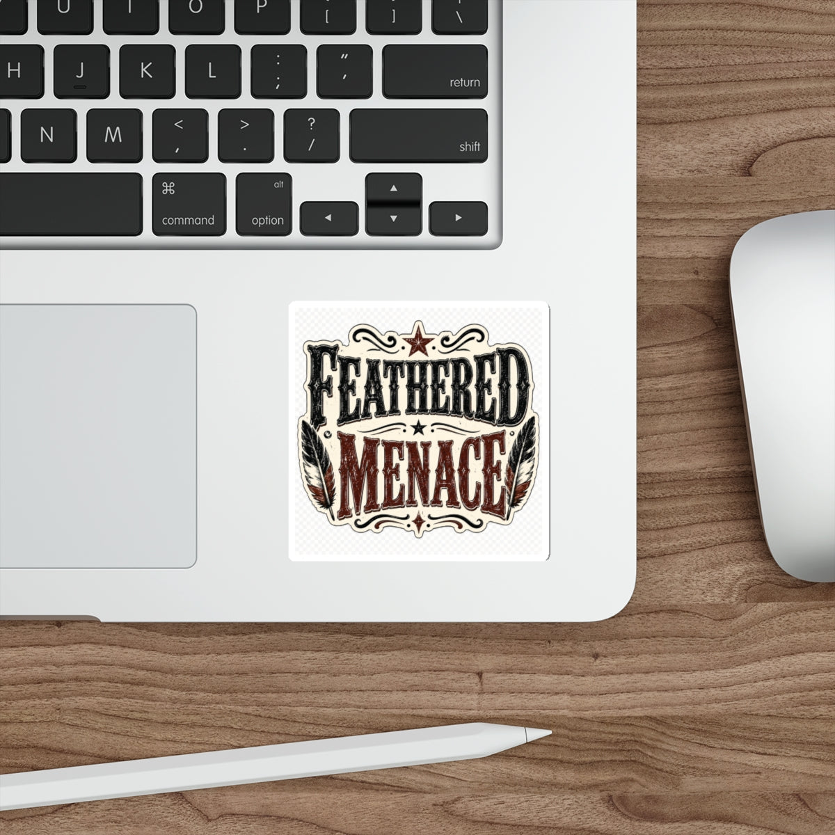 Feathered Menace  Die-Cut Stickers