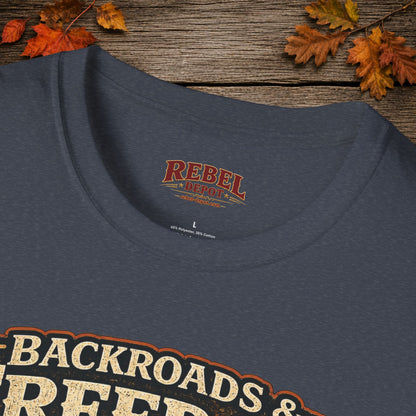 Backroads & Freedom  Adult Size T-Shirt