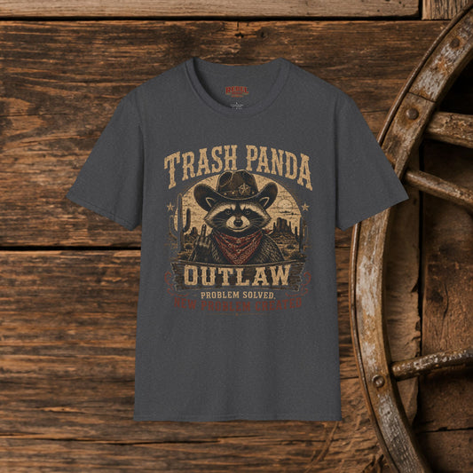 Trash Panda Outlaw (Offensive) Cowboy  Adult T-Shirt