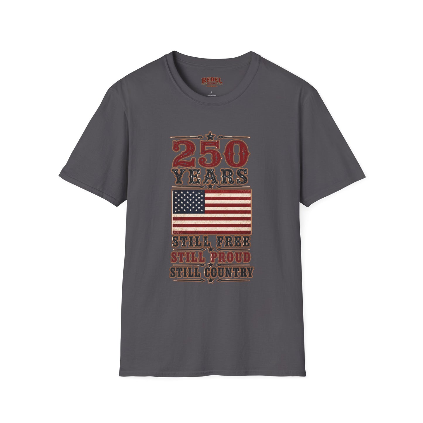250 Years Free  Adult Size T-Shirt