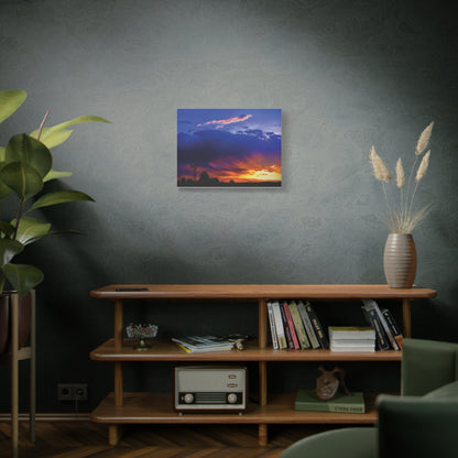 Windmill Sunset Matte Canvas Art
