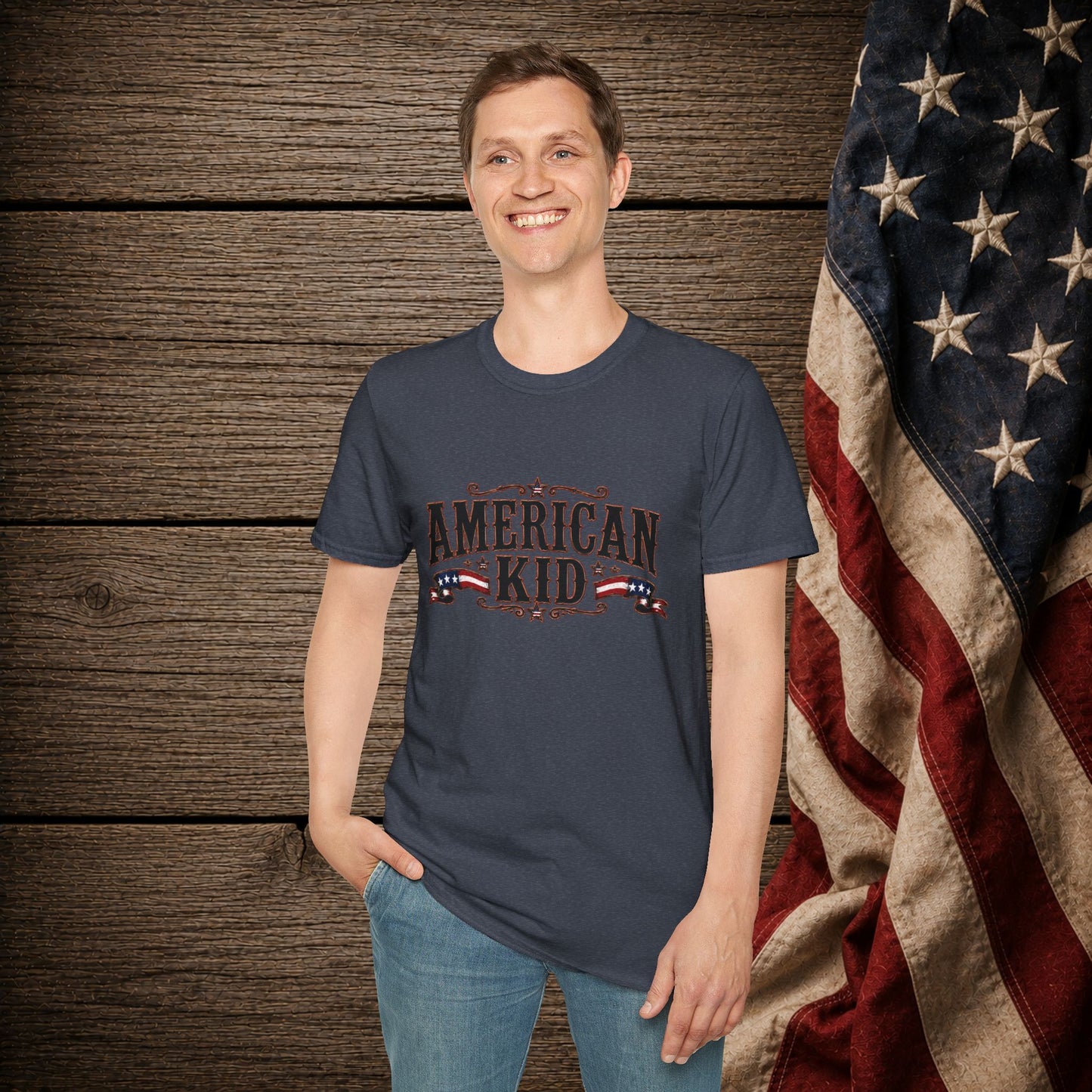 American Kid Patriot  Adult Size T-Shirt