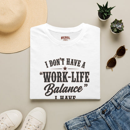 Livestock Work Life Balance   Adult Size T-Shirt