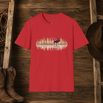 Moose Reflection   Adult Size T-Shirt