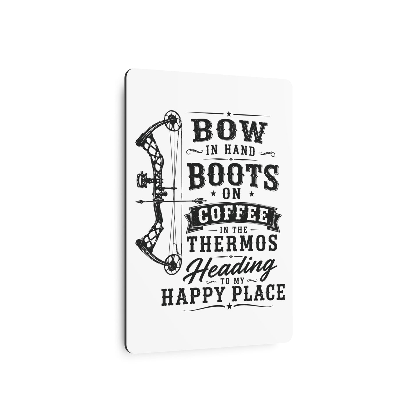 Bow Boots Coffee  Metal Art Sign
