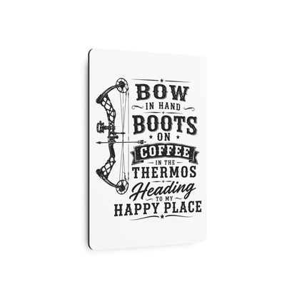 Bow Boots Coffee  Metal Art Sign