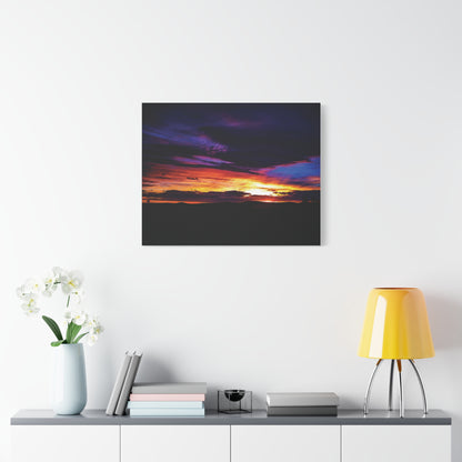Pasture Sunset Matte Canvas Art