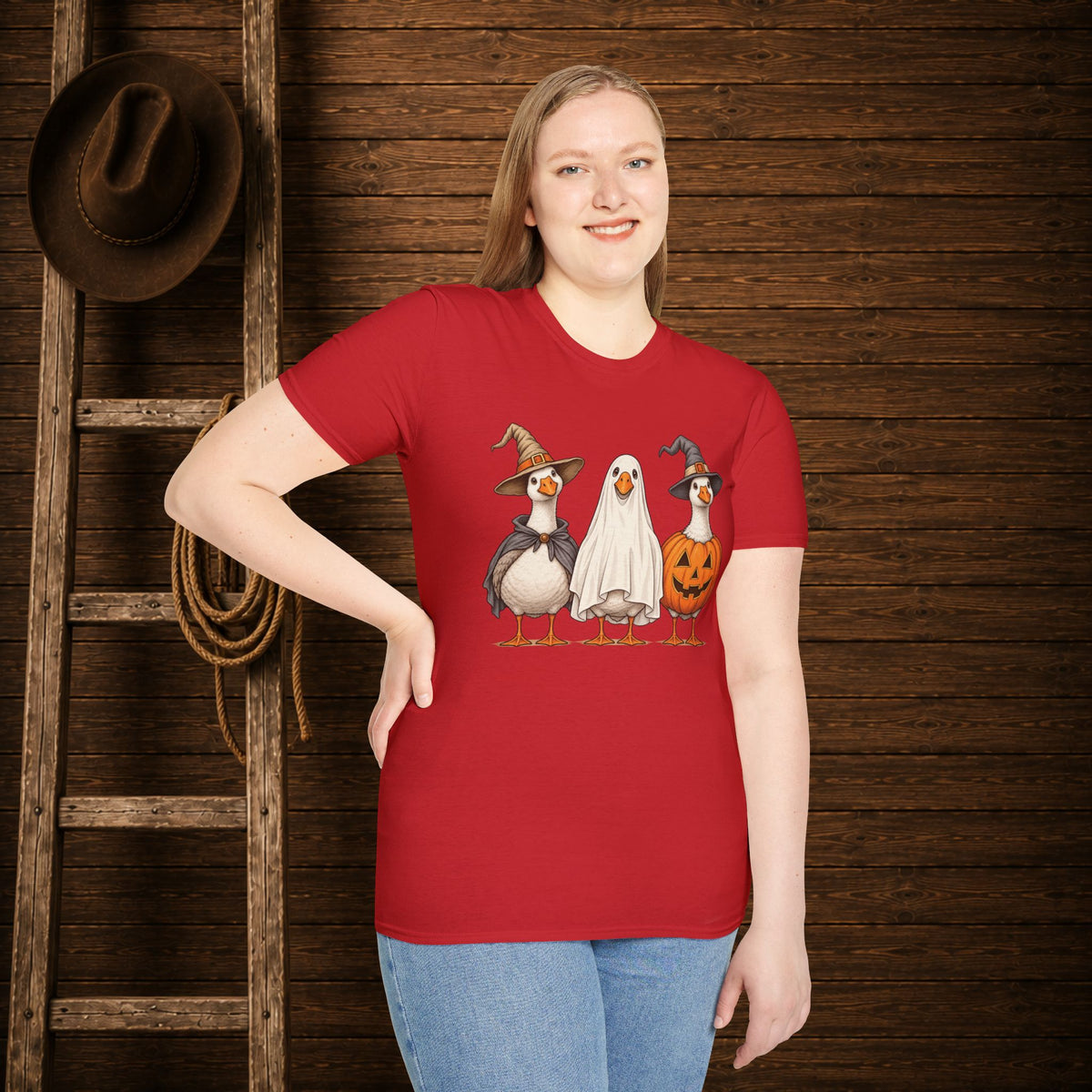 Spooky Geese   Adult Size T-Shirt