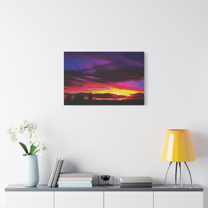 Farm Sunset Matte Canvas Art