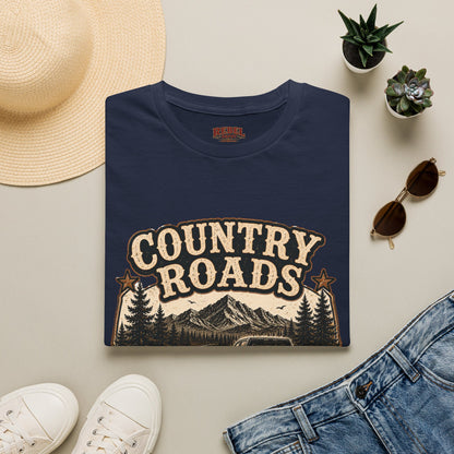 Country Roads Chevy   Adult Size T-Shirt