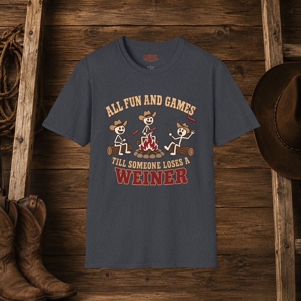 Fun & Games Till Someone Loses A Weiner   Adult Size T-Shirt