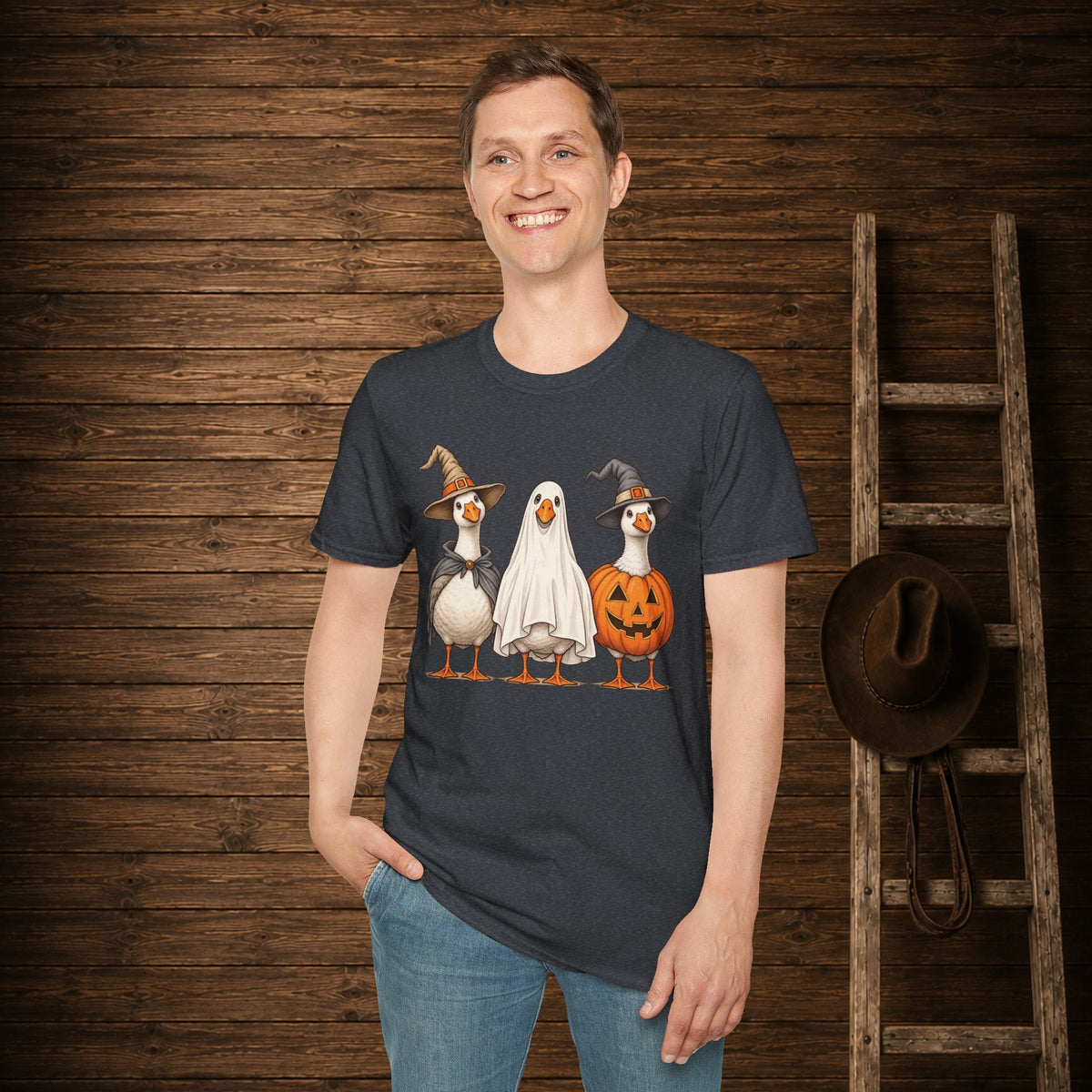 Spooky Geese   Adult Size T-Shirt