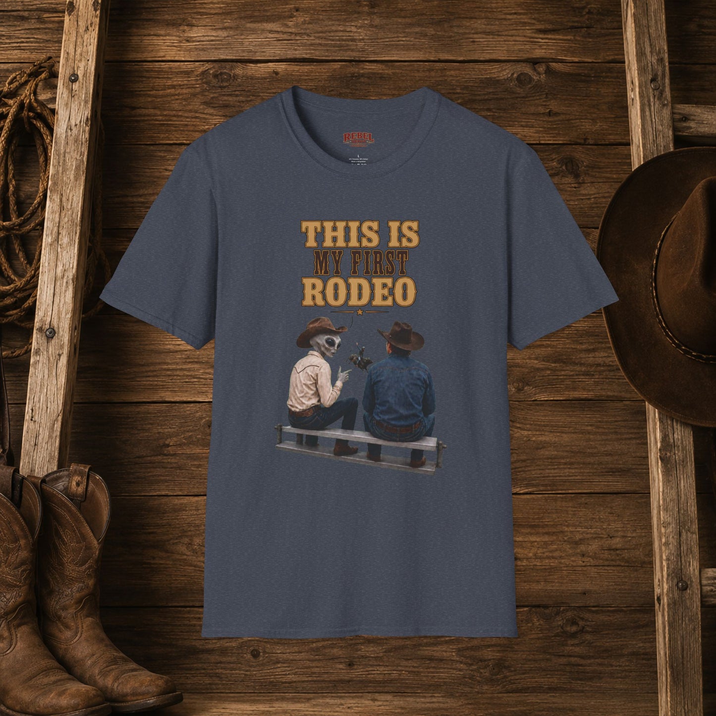 My First Rodeo (Alien)  Adult T-Shirt