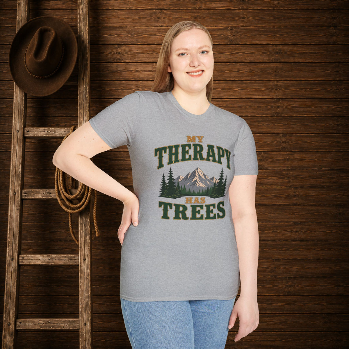 My Therapy Has Trees   Adult Size T-Shirt