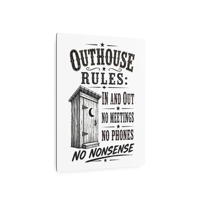 Outhouse Rules  Metal Art Sign