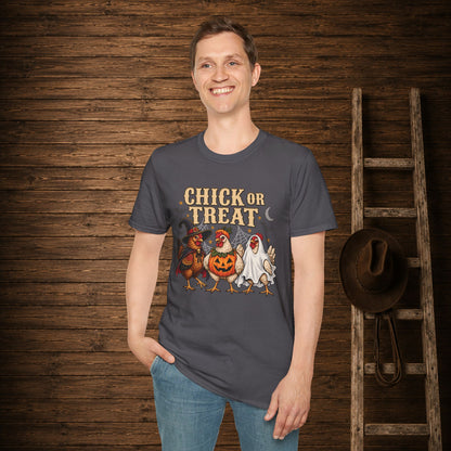 Chick Or Treat   Adult Size T-Shirt