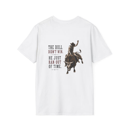 Bull Ran Out of Time (Back)  T-Shirt