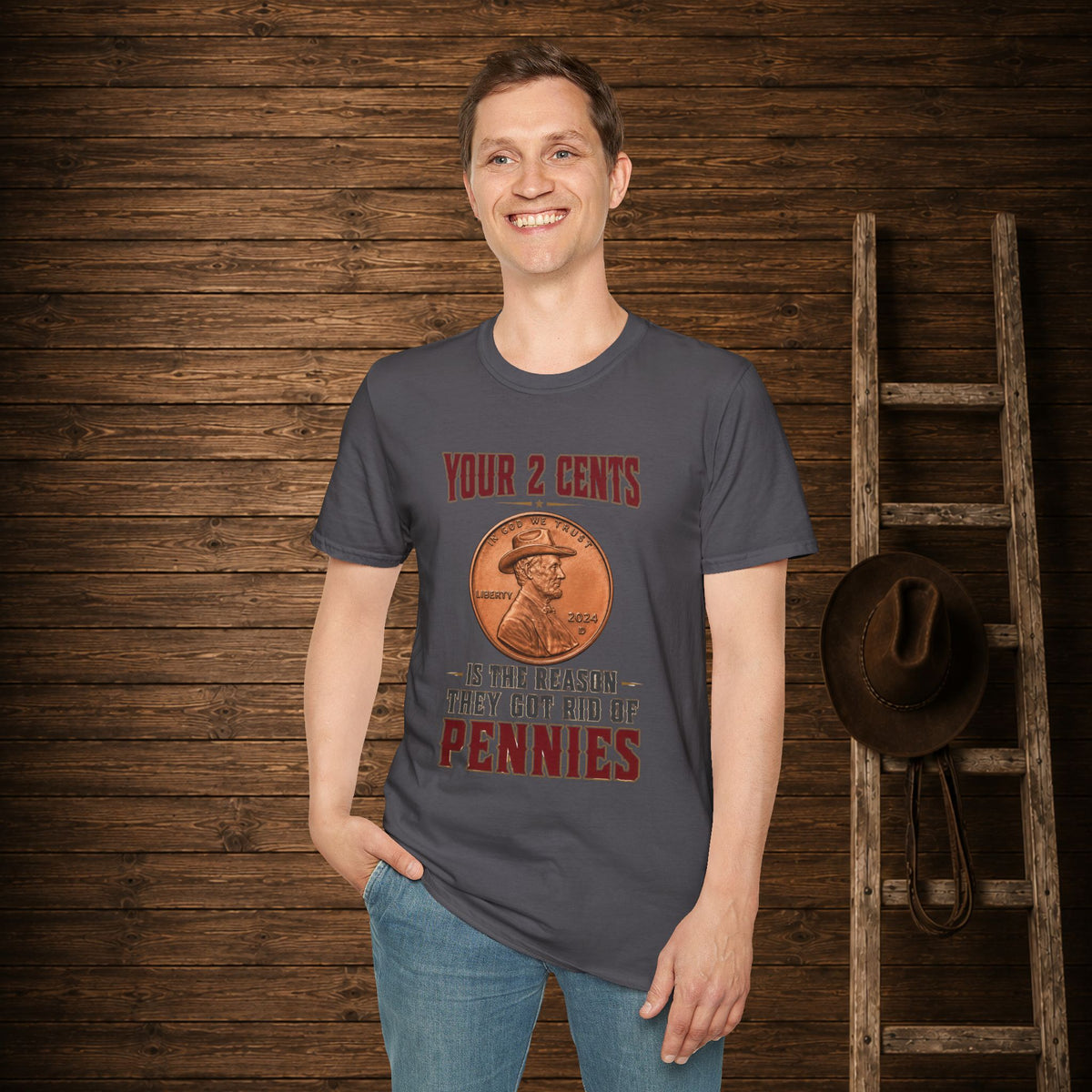 The Reason They Got Rid Of Pennies   Adult Size T-Shirt
