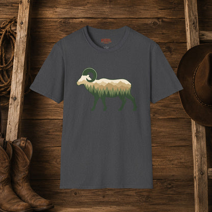 Wilderness Big Horn Sheep  Adult Size T-Shirt