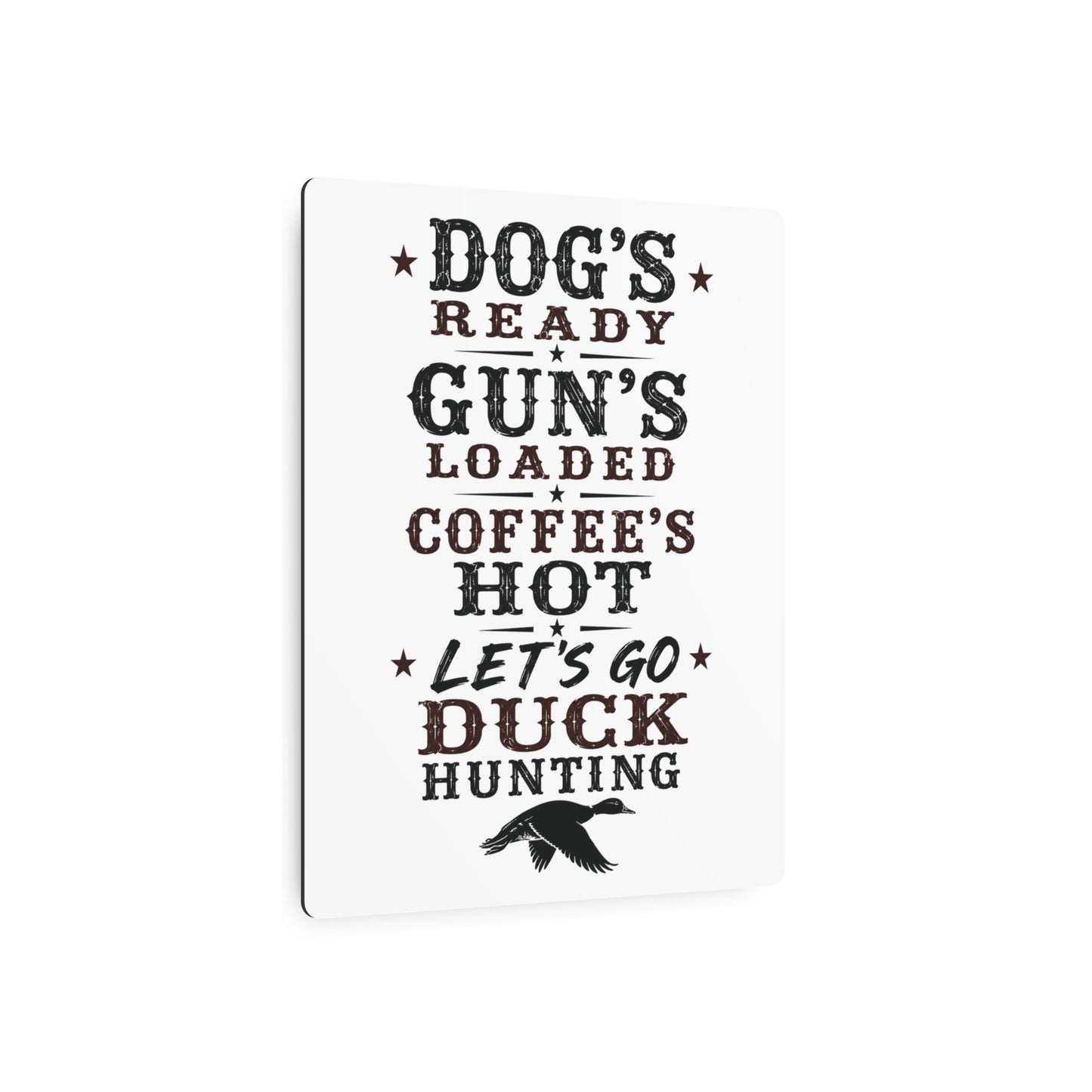 Dog Gun Duck  Metal Art Sign