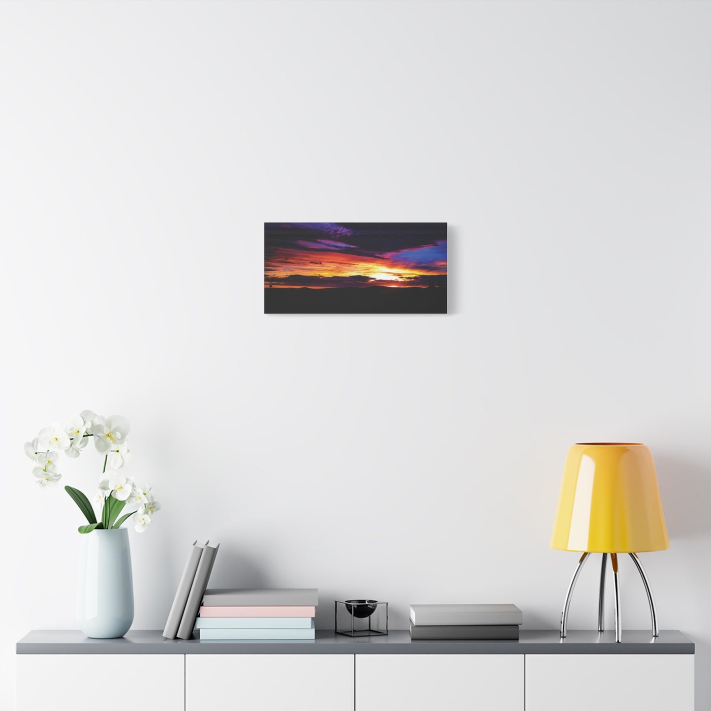 Pasture Sunset Matte Canvas Art