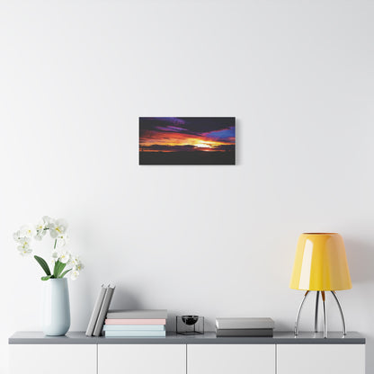 Pasture Sunset Matte Canvas Art