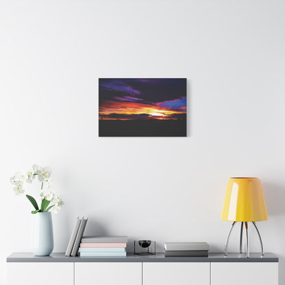 Pasture Sunset Matte Canvas Art