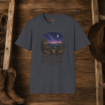 No City Lights   Adult T-Shirt