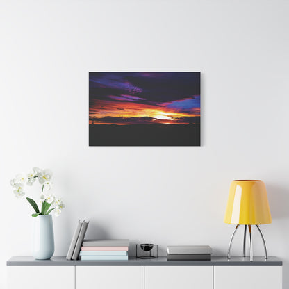 Pasture Sunset Matte Canvas Art