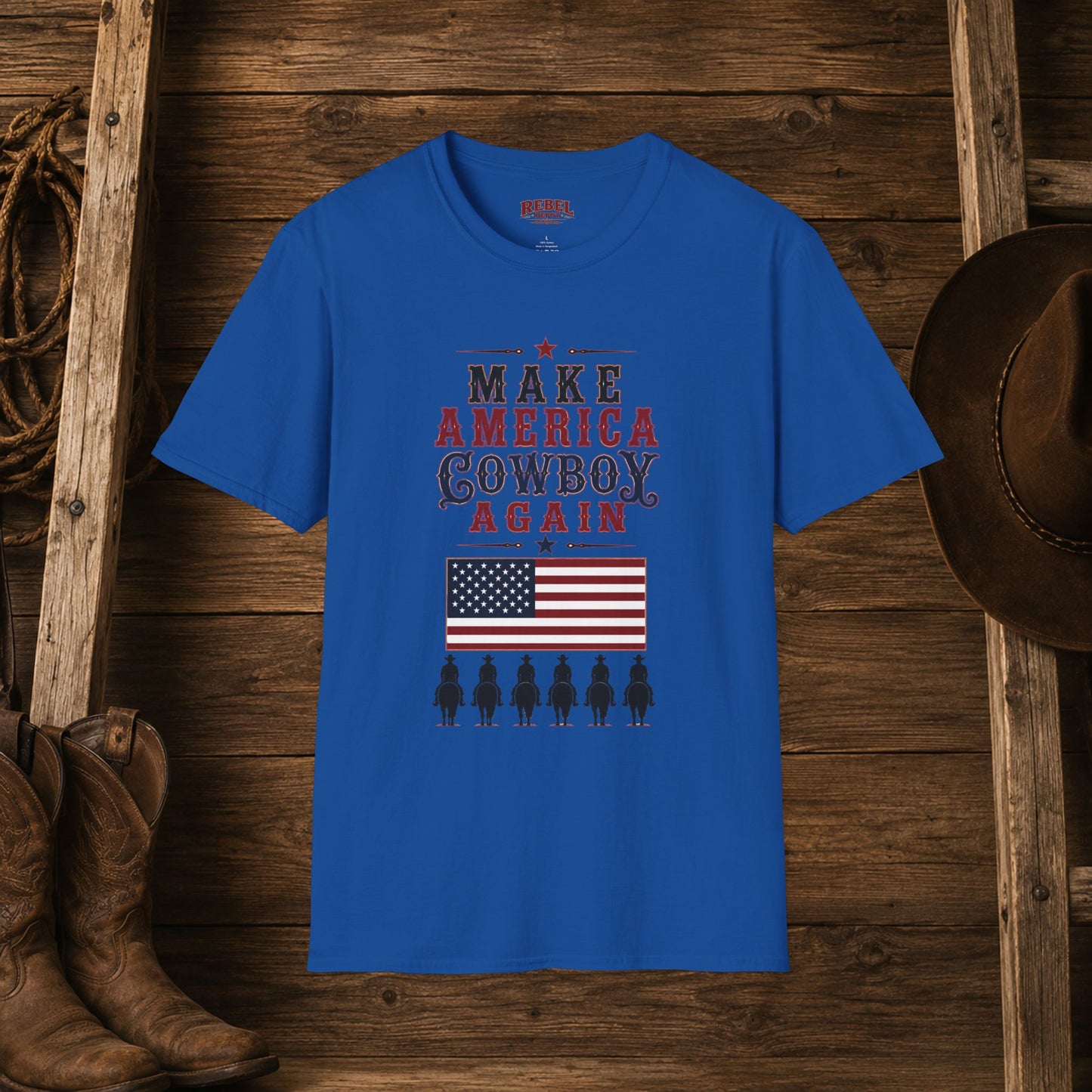 Make America Cowboy Again (Front)  Adult T-Shirt