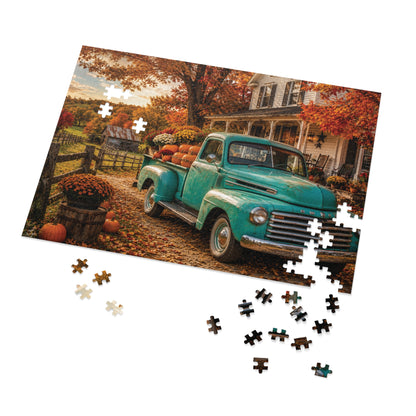 Fall Farmstead   Jigsaw Puzzle with Tin
