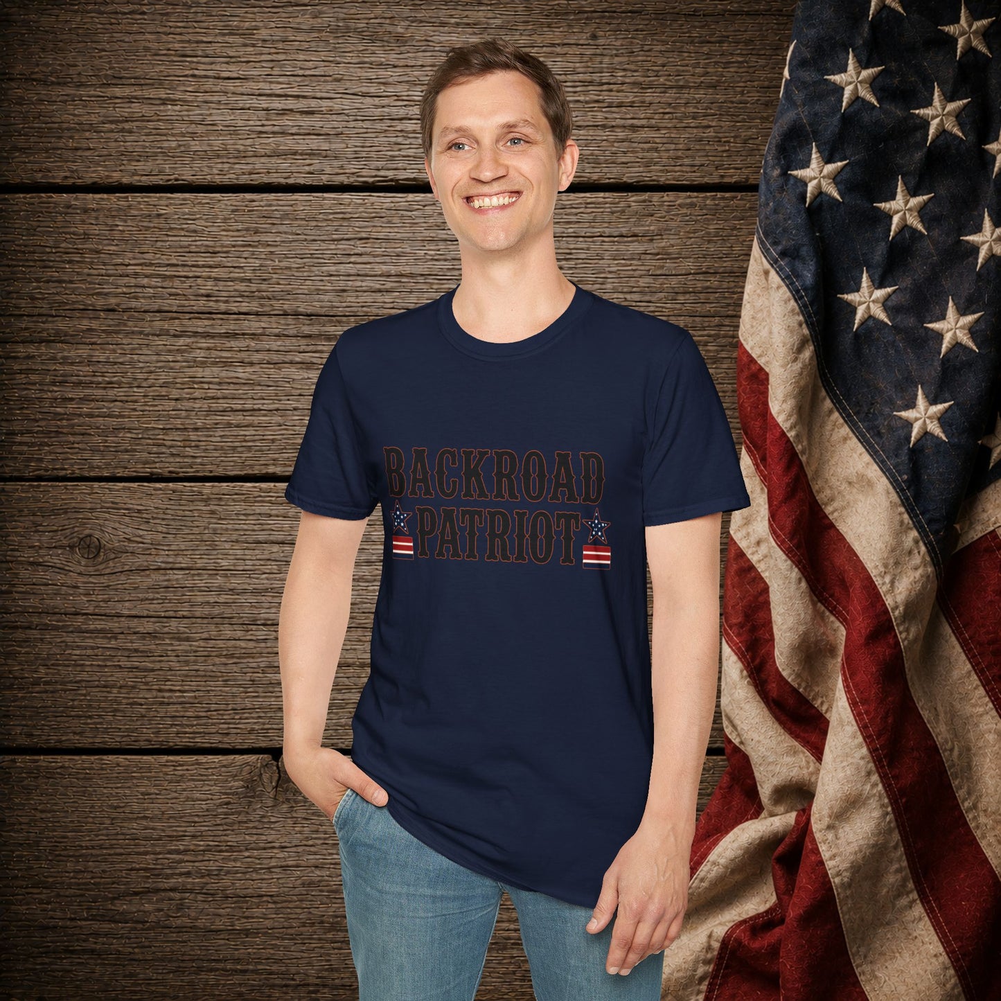 Backroad Patriot  Adult Size T-Shirt