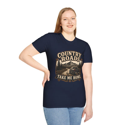 Country Roads Chevy   Adult Size T-Shirt