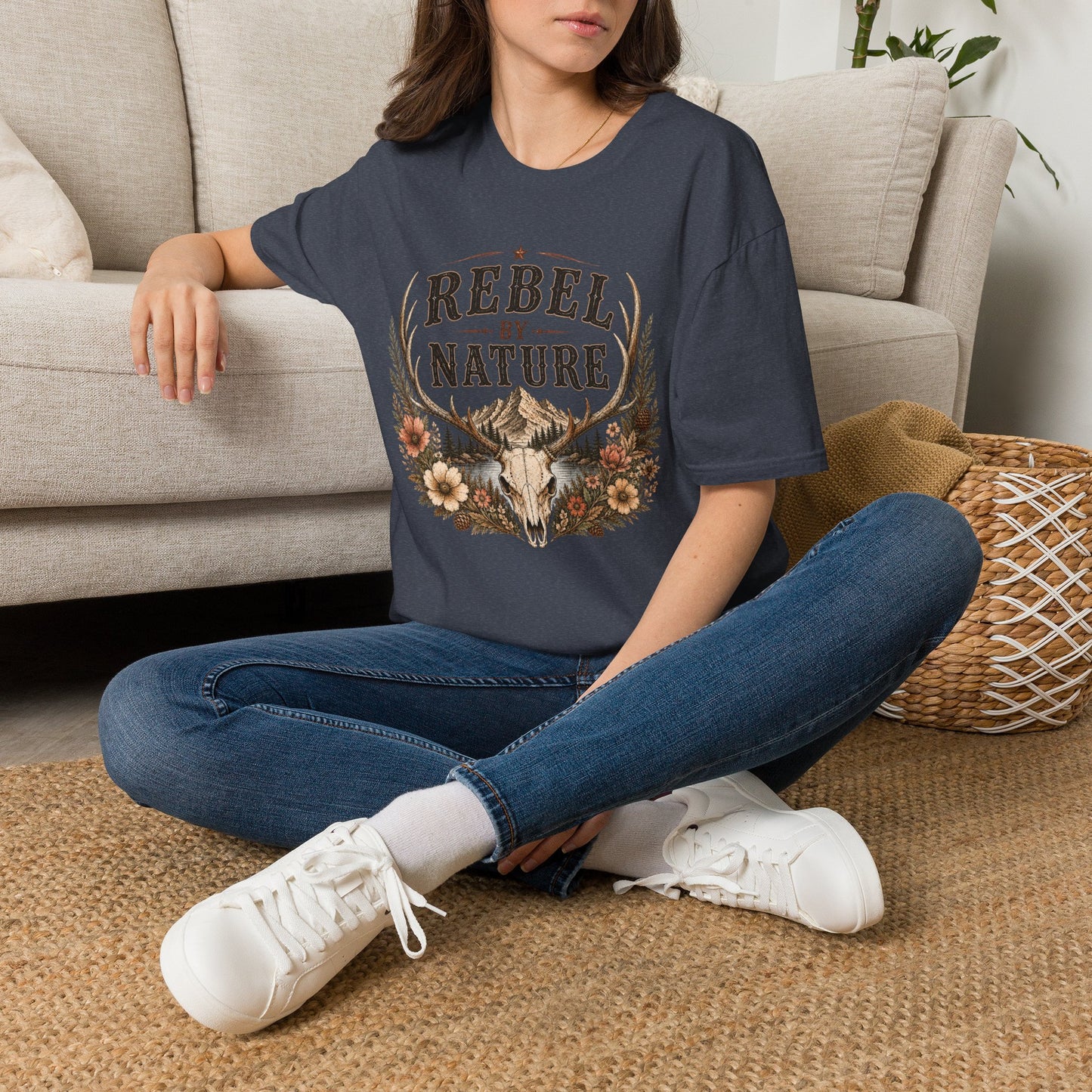 Rebel By Nature  Adult T-Shirt